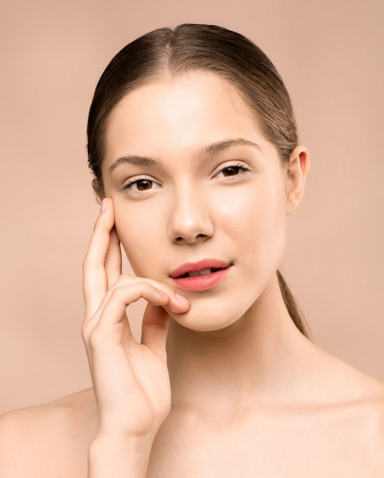 Rostro con la piel difuminada